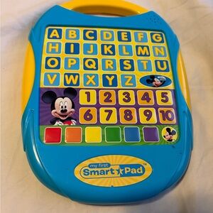 Disney Mickey Mouse Alphabet, music & Numbers Learning Pad - Blue & Yellow